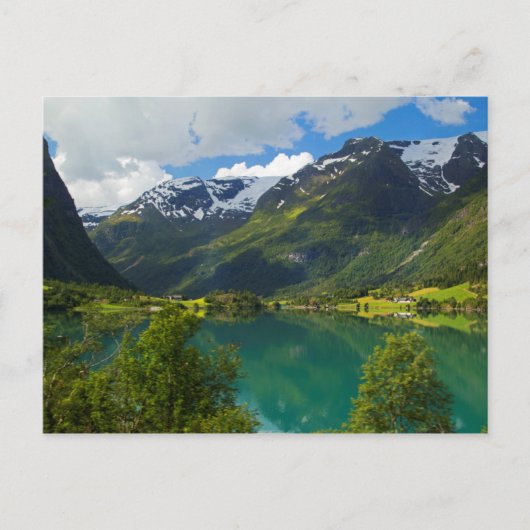 Lake Floen landschaftlich, Norwegen Postkarte (Vorderseite)