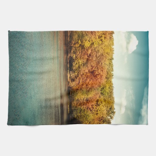 Lake Forest Trees Water Küche Geschirrtuch (Horizontal)