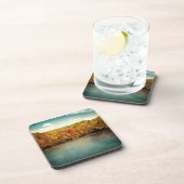 Lake Forest Trees Water Monogram Drink Untersetzer (Rechte Seite)