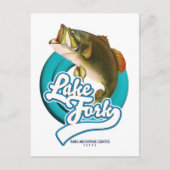 Lake Fork Texas Fishing-Logo. Postkarte (Vorderseite)