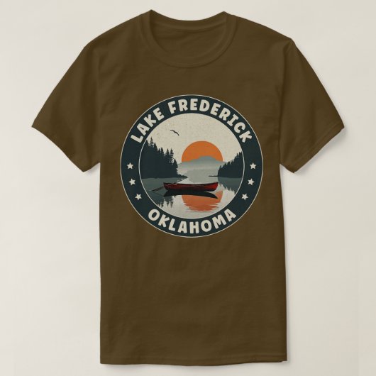 Lake Frederick Oklahoma Sunset T-Shirt (Design vorne)