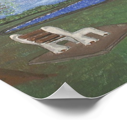 Lake Front Solitude Poster (Ecke)