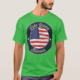 Lake Galena - Patriotic Illinois Souvenir T - Shir T-Shirt