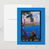 Lake-Garda-Reise-Werbeplakat Postkarte (Vorne/Hinten)