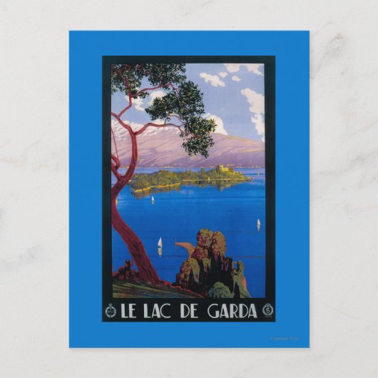 Lake-Garda-Reise-Werbeplakat Postkarte (Vorderseite)