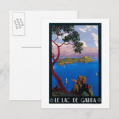 Lake-Garda-Reise-Werbeplakat Postkarte (Vorne/Hinten)