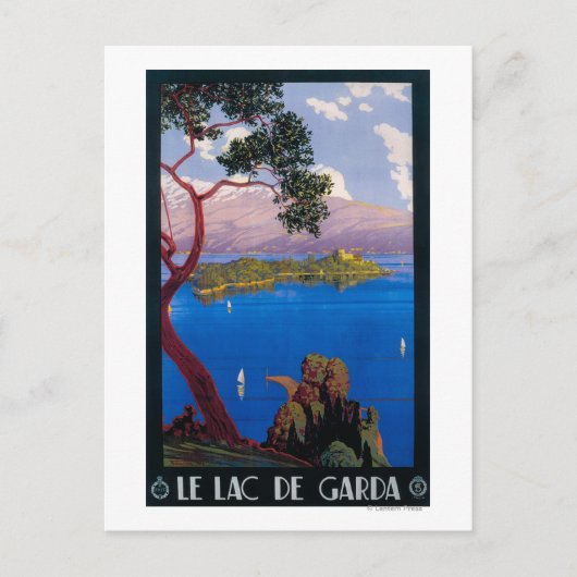 Lake-Garda-Reise-Werbeplakat Postkarte (Vorderseite)