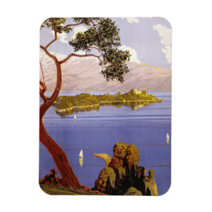 Lake-Garda-Reiseplakat im Vintage-Stil Magnet