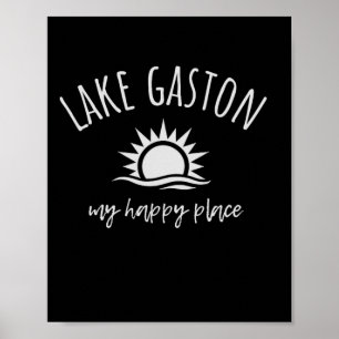 Lake Gaston Mein Glücklicher Ort Bootfahren Fische Poster