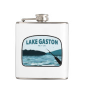 Lake Gaston North Carolina Virginia Angelrute Flachmann (Vorderseite)