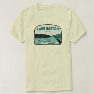 Lake Gaston North Carolina Virginia Angelrute T-Shirt