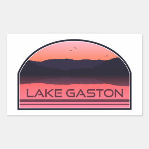 Lake Gaston North Carolina Virginia Red Sunrise Rechteckiger Aufkleber