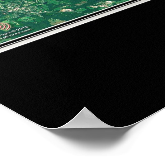 Lake Gaston North Carolina - Virginia Satellite Poster (Ecke)