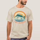 Lake Geneva Perch Fishing Sunrise to Sunset T-Shirt (Vorderseite)