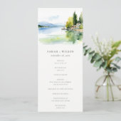 Lake Geneva Switzerland Landscape Wedding Program Einladung (Stehend Vorderseite)