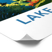 Lake Geneva Switzerland Travel Print Poster (Ecke)