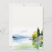 Lake Geneva Switzerland Watercolor Scape Wedding Save The Date (Rückseite)