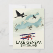 Lake Genva Switzerland Travel Poster (Rückseite)