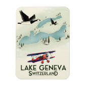 Lake Genva Switzerland Travel Poster Magnet (Vertikal)
