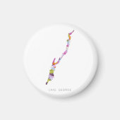 Lake George Minimalistische Silhouette Karte Magne Magnet (Vorne)