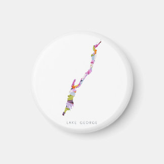 Lake George Minimalistische Silhouette Karte Magne Magnet