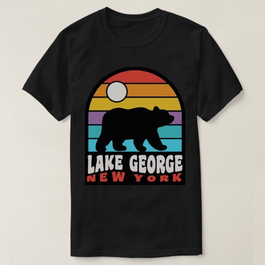 Lake George New York Adirondack Mountain Bear Bad T-Shirt (Design vorne)