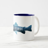 Lake George New York Fish Zweifarbige Tasse (VorderseiteRechts)