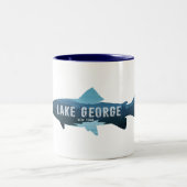 Lake George New York Fish Zweifarbige Tasse (Mittel)