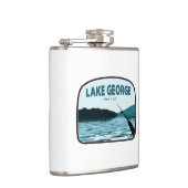 Lake George New York Fishing Rod Flachmann (Rechts)