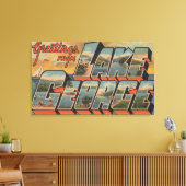 Lake George, New York - Große Briefszenen Leinwanddruck (Insitu (Wohnzimmer))