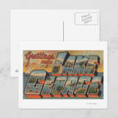 Lake George, New York - Große Briefszenen Postkarte (Vorne/Hinten)