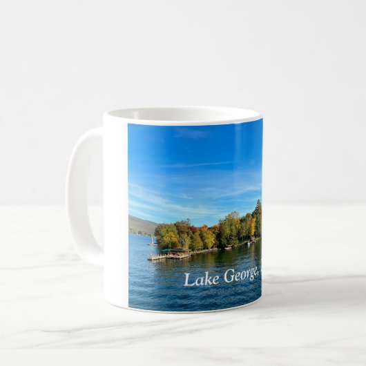 Lake George New York Kaffeetasse (Vorderseite Links)
