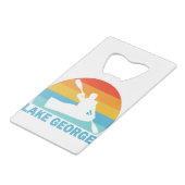 Lake George New York Kayak Geldbeutel Flaschenöffner (Vorderseite Schrägansicht)