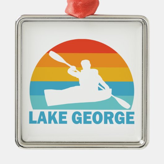 Lake George New York Kayak Ornament Aus Metall (Vorne)