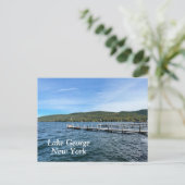 Lake George New York Postkarte (Stehend Vorderseite)