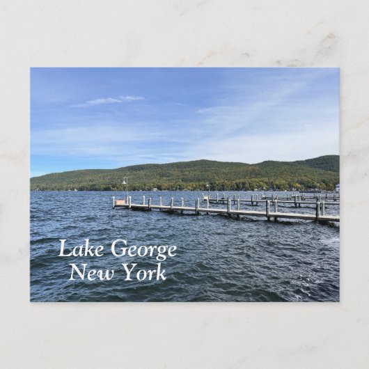 Lake George New York Postkarte (Vorderseite)