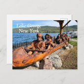 Lake George New York Postkarte (Vorne/Hinten)