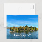 Lake George New York Postkarte (Vorne/Hinten)