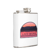 Lake George New York Red Sunrise Flachmann (Rechts)