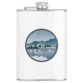 Lake George New York Reflection Flachmann (Vorderseite)