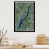 Lake George New York Satellite Poster Map (Küche)