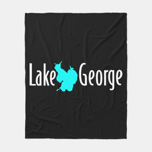 Lake George NY See Silhouette Fleece-Decke Fleecedecke (Vorderseite)