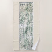Lake George Strandtuch – Stoddard-Karten-Edition (Vorderseite)