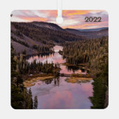 Lake George & Twin Lakes, Ornament Aus Metall (Rückseite)