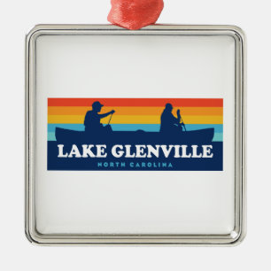 Lake Glenville North Carolina Canoe Ornament Aus Metall
