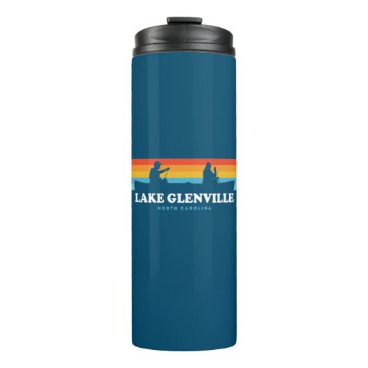 Lake Glenville North Carolina Canoe Thermosbecher (Vorderseite)