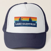 Lake Glenville North Carolina Canoe Truckerkappe (Vorderseite)