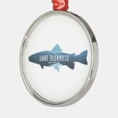 Lake Glenville North Carolina Fish Ornament Aus Metall (Links)