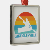 Lake Glenville North Carolina Kayak Ornament Aus Metall (Rechts)