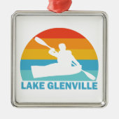 Lake Glenville North Carolina Kayak Ornament Aus Metall (Vorne)